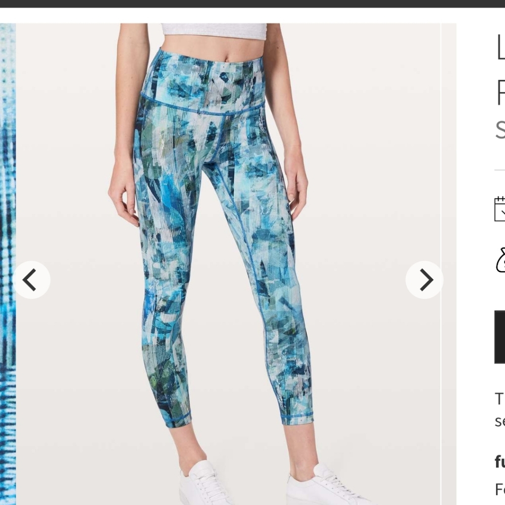 Lululemon Wonder Under HIGH RISE 7/8 sz 4